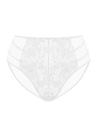 Pretty In Petals White High-Rise Lace Brief Underwear - HSIA