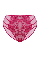 Pretty In Petals Red High-Rise Lace Brief Underwear - HSIA