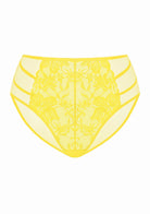Pretty In Petals High-Rise Bright Yellow Lace Brief Underwear - HSIA