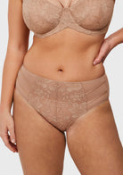 Pretty In Petals High-Rise Rosy Blush Lace Brief Underwear - HSIA