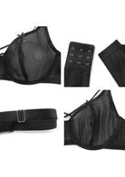 Punk Chic Strappy Unlined Balconette Bra - HSIA