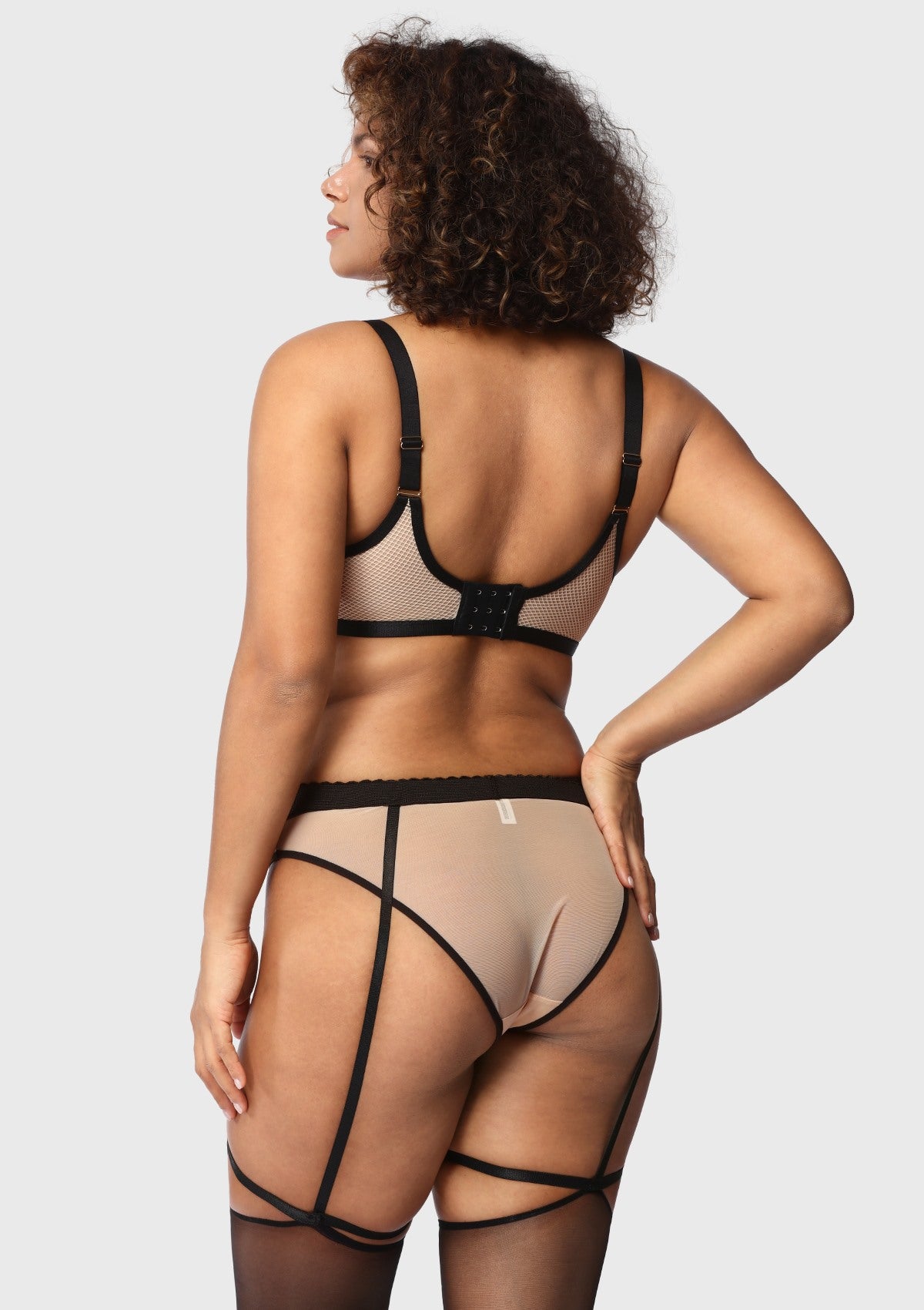 Punk Chic Strappy Unlined Balconette Bra - HSIA