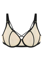 Punk Chic Strappy Unlined Balconette Bra - HSIA