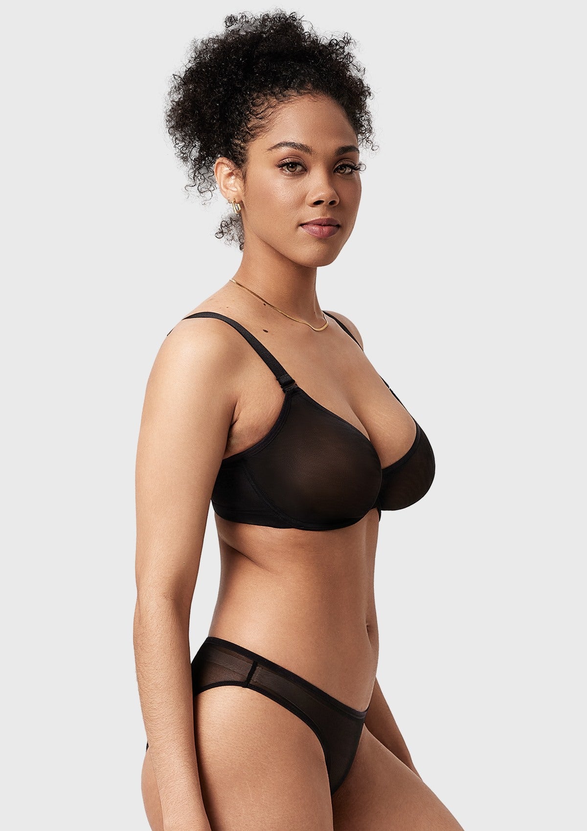 HSIA Square Neckline Half Cup Full-Bust Bra Double Layer Padded 3D Curved Cups Wide Pressure-Relief Straps Breathable Mesh Side Support Smooth Seamless ¨C HSIA