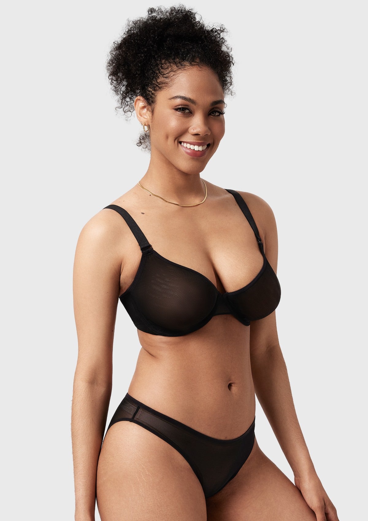 HSIA Square Neckline Half Cup Full-Bust Bra Double Layer Padded 3D Curved Cups Wide Pressure-Relief Straps Breathable Mesh Side Support Smooth Seamless ¨C HSIA