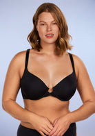 Serena Front-Close Lace-Back Black Underwire Bra - HSIA