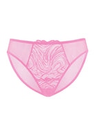 Serenata Floral High-Rise Sheer Mesh Lace Bikini Undewear - HSIA