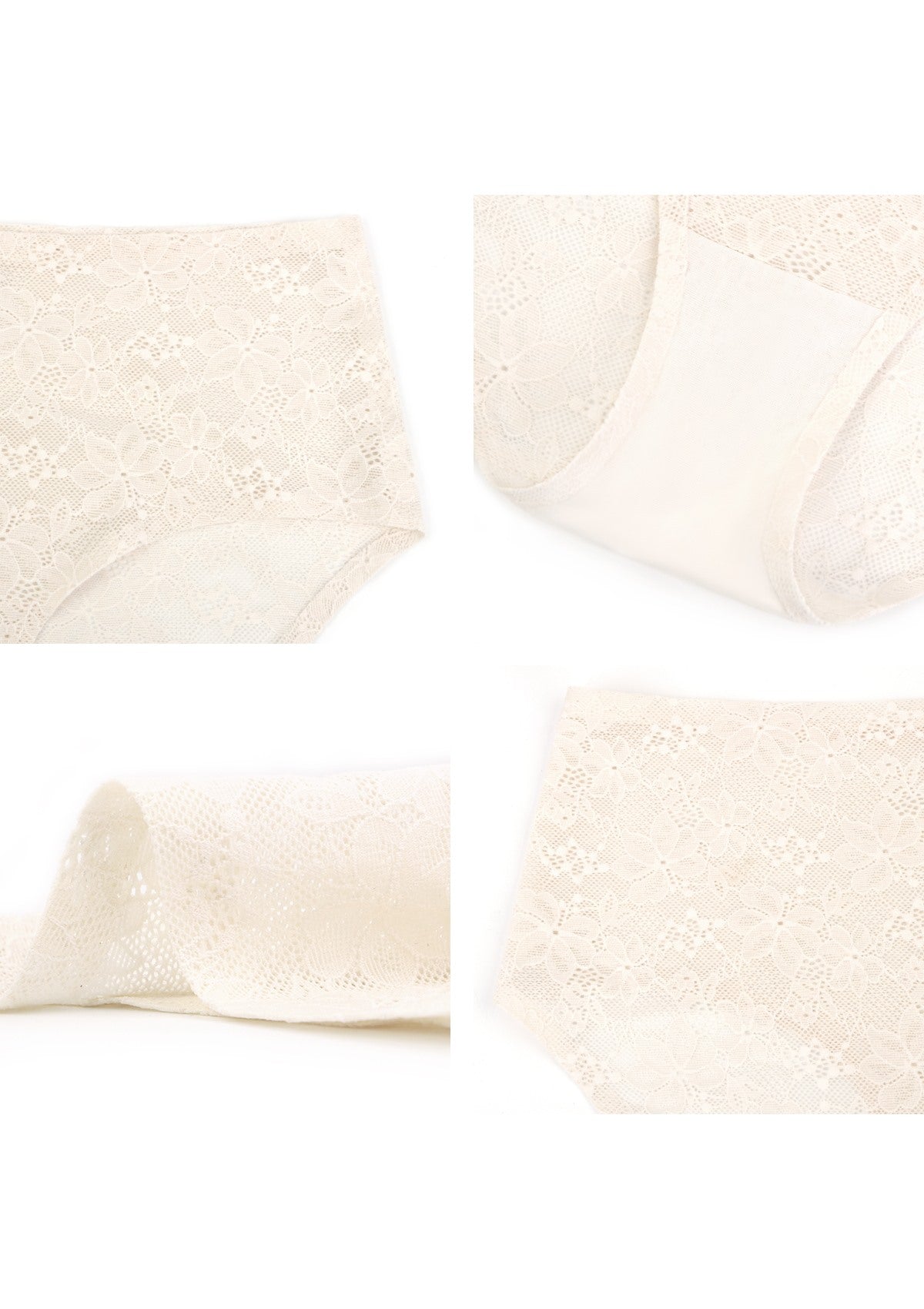 Silken Soft Floral Comfort Lace High-Waisted Breathable Underwear - HSIA