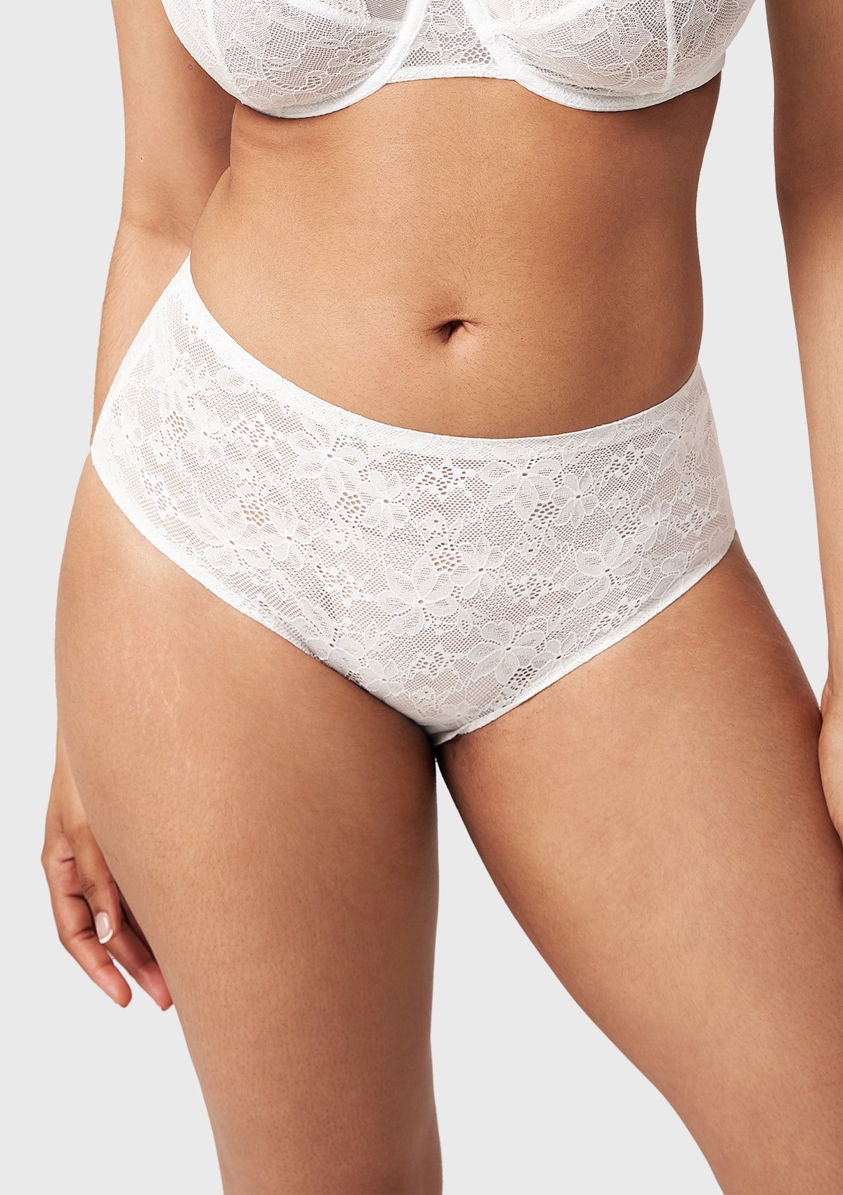 Silken Soft Floral Comfort Lace High-Waisted Breathable Underwear - HSIA