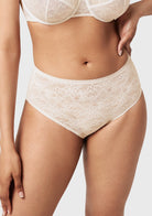 Silken Soft Floral Comfort Lace High-Waisted Breathable Underwear - HSIA