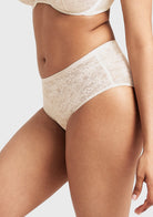 Silken Soft Floral Comfort Lace High-Waisted Breathable Underwear - HSIA