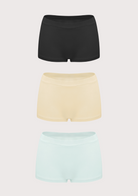 All-Day Comfort Mid-Rise Cotton Boyshorts Underwear 3 Pack - HSIA