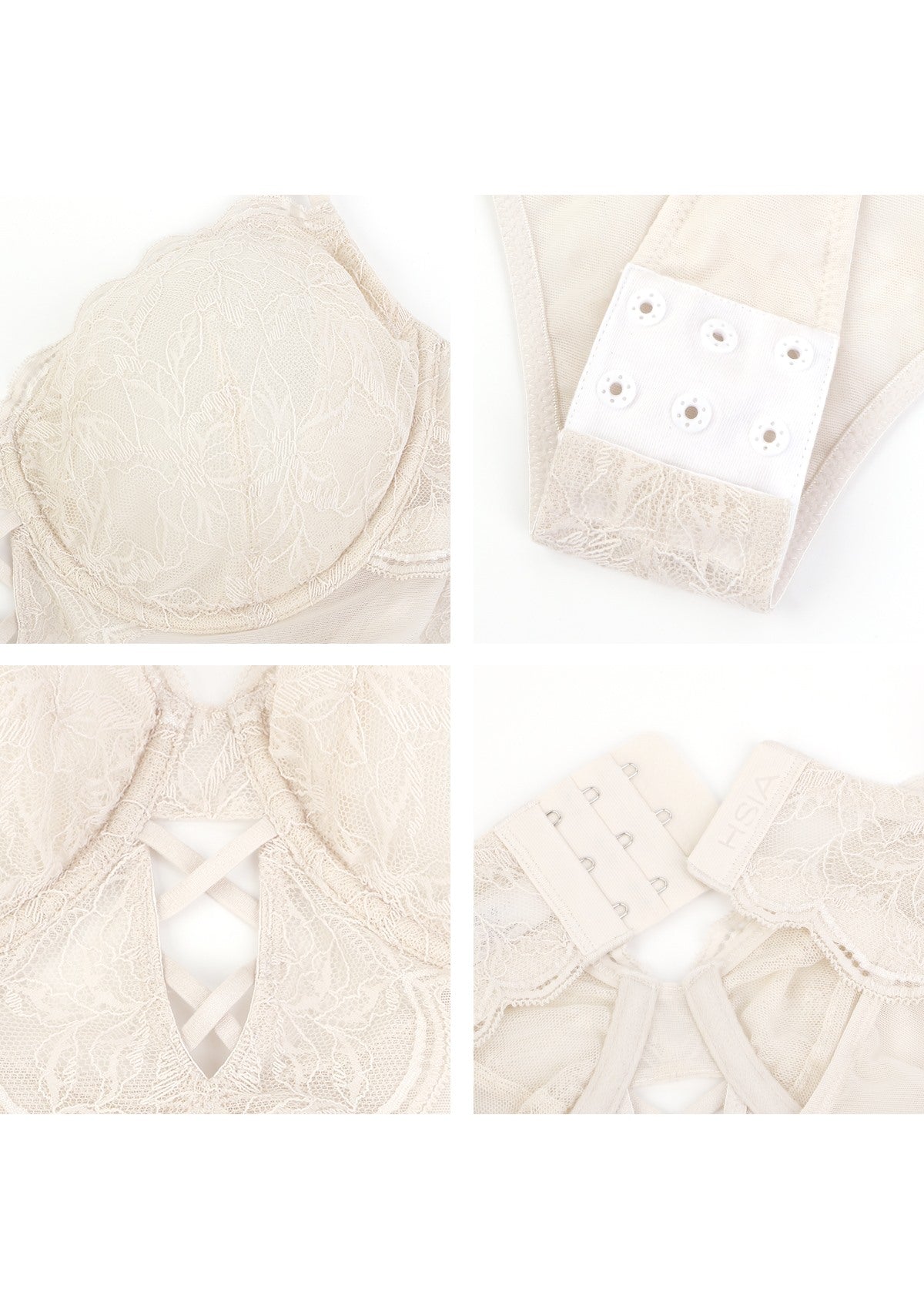 Blossom Mist Plus Size Lace Bodysuit Sexy Unlined Underwire Top Lingerie One Piece Snap Crotch Teddy - HSIA