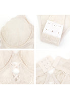 Blossom Mist Plus Size Lace Bodysuit Sexy Unlined Underwire Top Lingerie One Piece Snap Crotch Teddy - HSIA
