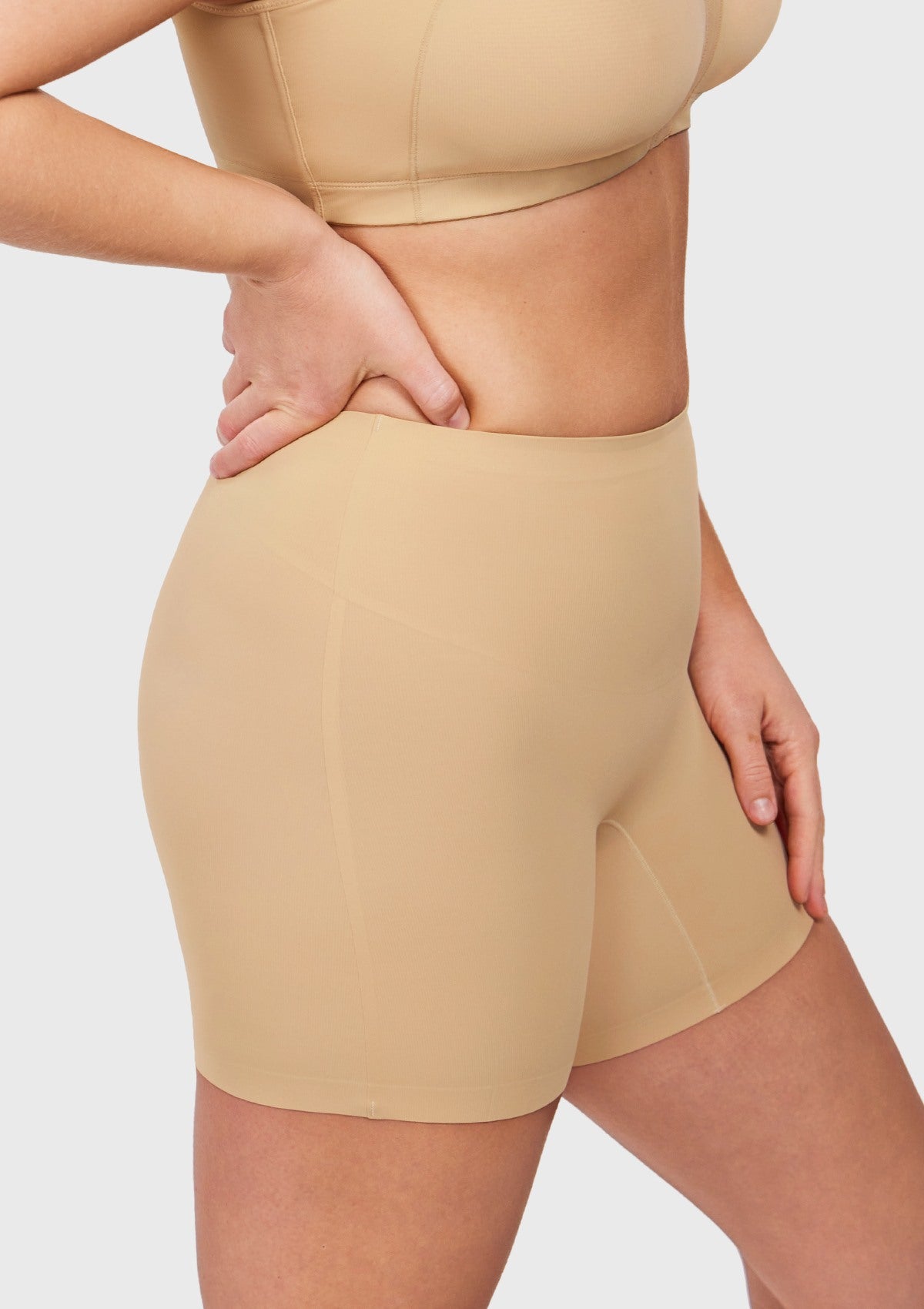 Songful High-Waist Seamless Tummy Control High Compression Shapewear Short - HSIA