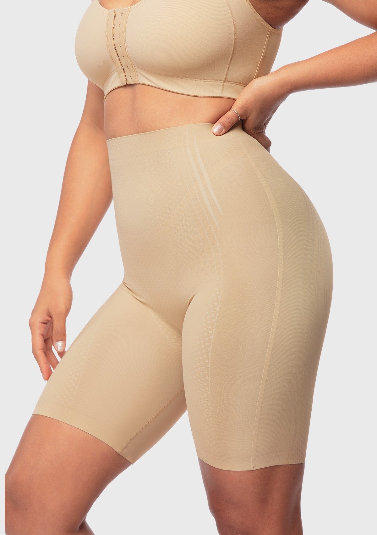 Songful High-Waist Thigh Slimmer Shapewear Tummy Control Body Shaper Short - HSIA