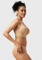 Songful Seamless Deep V Plunge Multiway Convertible Backless Push Up T-shirt Bra - HSIA