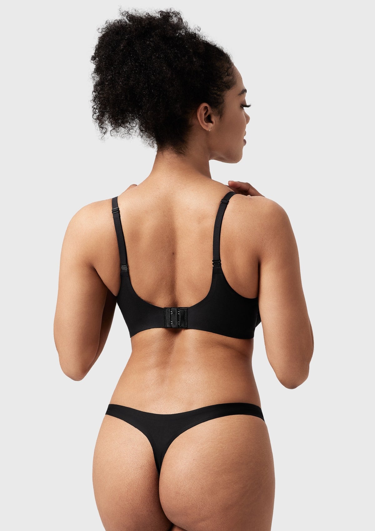 Songful Seamless Support Plunge Push-Up Lightly Padded T-Shirt Full Coverage Underwire Bra - HSIA