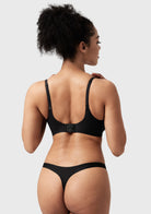 Songful Seamless Support Plunge Push-Up Lightly Padded T-Shirt Full Coverage Underwire Bra - HSIA