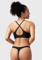 Songful Seamless Support Plunge Push-Up Lightly Padded T-Shirt Full Coverage Underwire Bra - HSIA