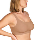 Songful Smooth Fit U-Neck Plus Size Wireless All-Day Comfort Full Coverage T-shirt Bra - HSIA