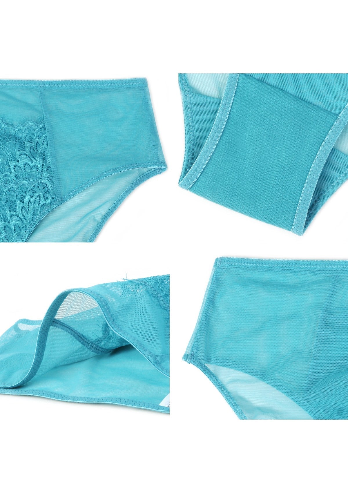Sunflower High-Rise Horizon Blue Lace Brief Underwear - HSIA
