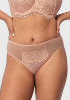 Sunflower High-Rise Rosy Blush Lace Brief Underwear - HSIA