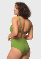 V-wire Plunge Textured Two-piece Bikini Set - HSIA