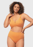 V-wire Plunge Textured Two-piece Bikini Set - HSIA