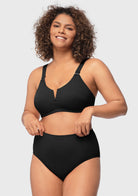 V-wire Plunge Textured Two-piece Bikini Set - HSIA