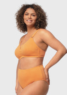 Sandwich Air cup V-wire Plunge Textured Two-piece Bikini Set - HSIA