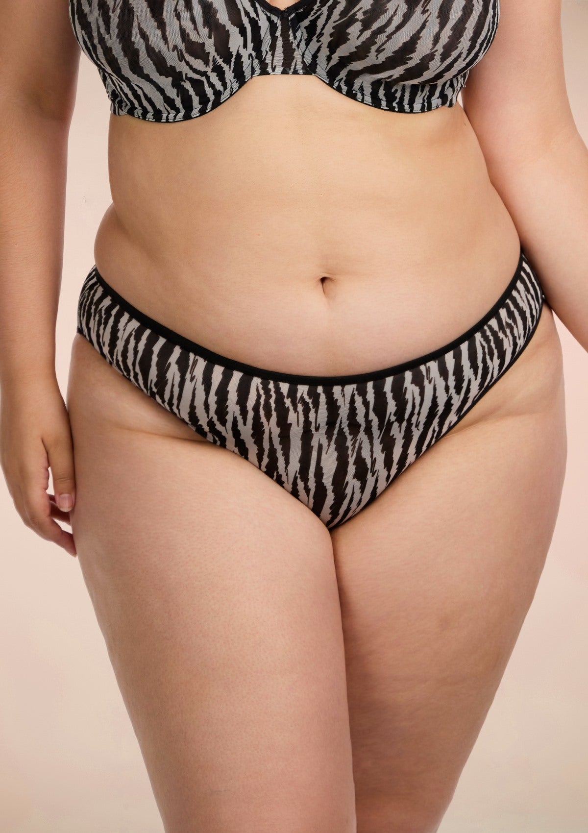 Zebra Wild Breathable Mesh Bikini Underwear - HSIA