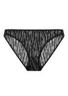 Zebra Wild Breathable Black Mesh Bikini Underwear - HSIA