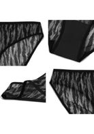 Zebra Wild Breathable Mesh Bikini Underwear - HSIA