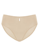 3D view of Natural Nude Bella smooth mesh bikini, perfect for matching with unlined balconette bras.