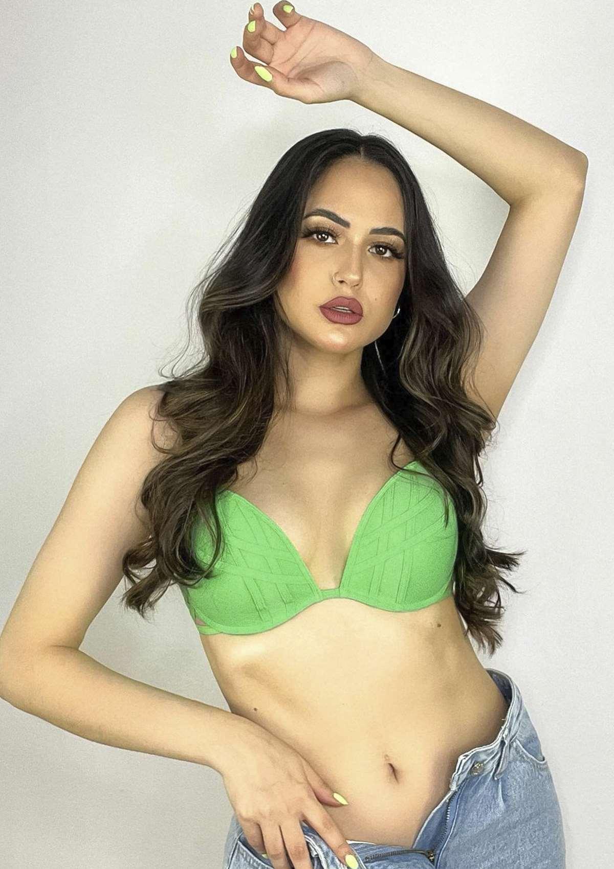 Cross Strap Green Padded Bra - HSIA