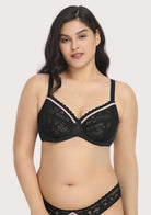 Jessamine Contrast Color Lace Underwire Bra Bundle - HSIA