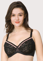 Jessamine Contrast Color Lace Underwire Bra Bundle - HSIA