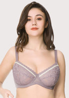 Jessamine Contrast Color Lace Underwire Bra Bundle - HSIA