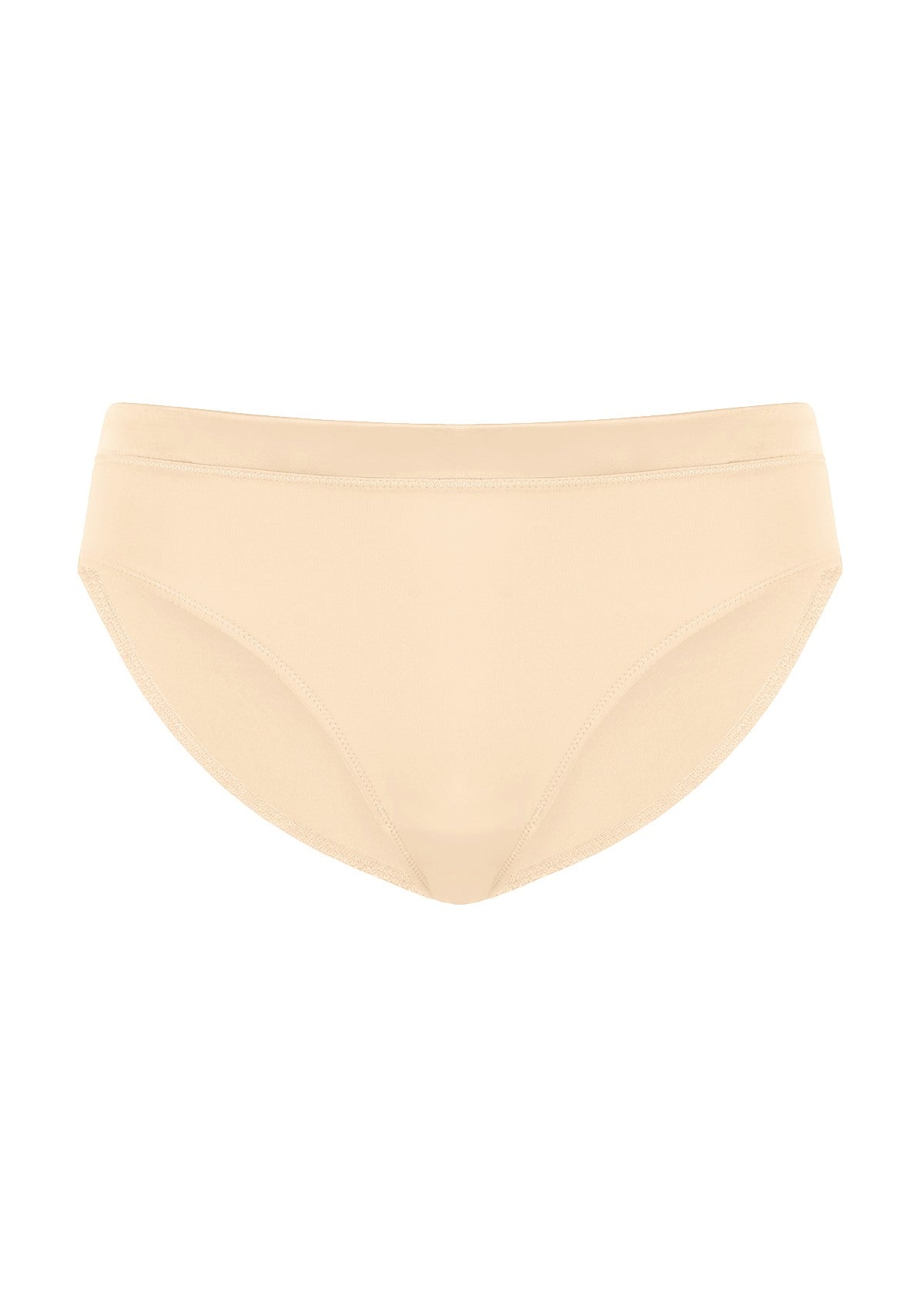 3D render of Beige Fiery high-rise cotton bikini underwear, perfect for matching with unlined seamless bras.