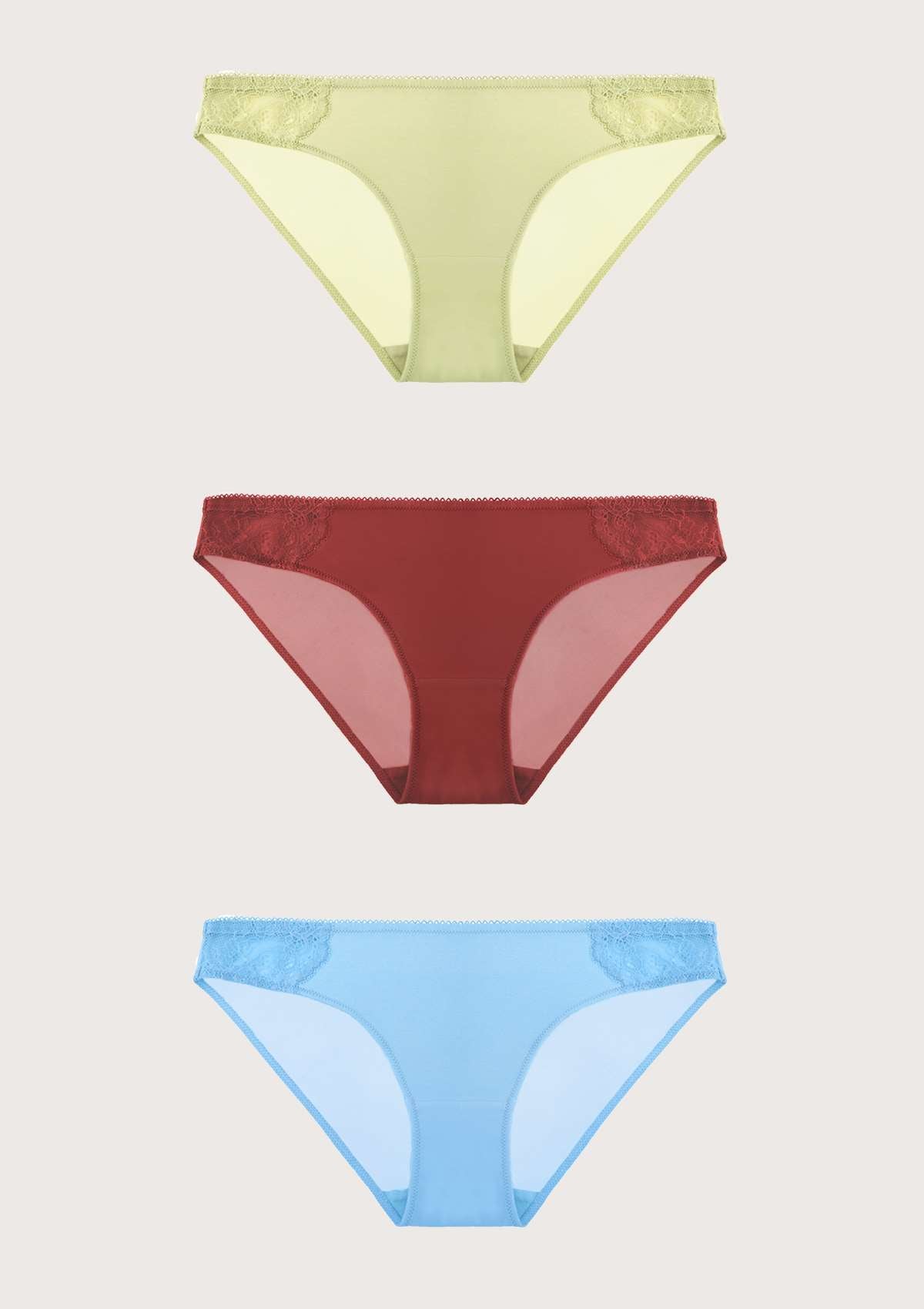 HSIA Soft Stretch Bikini Panties 3 Pack - HSIA