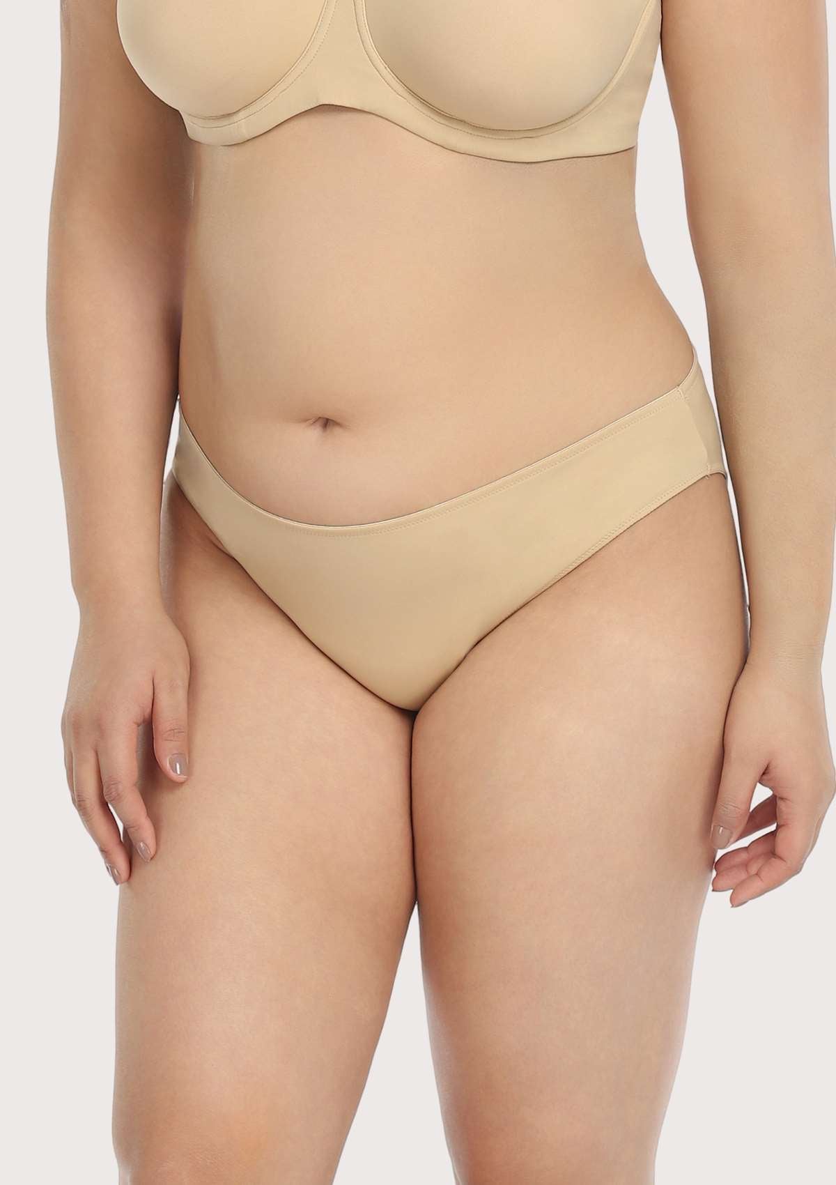Patricia Smooth Classic Soft Beige Stretch Bikini Underwear - HSIA