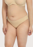 Patricia Smooth Classic Soft Beige Stretch Bikini Underwear - HSIA