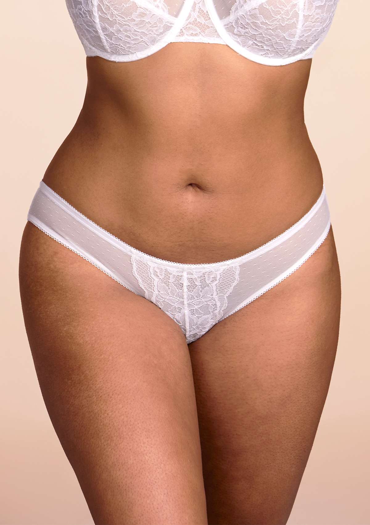 Enchante White Lace Bikini Underwear - HSIA