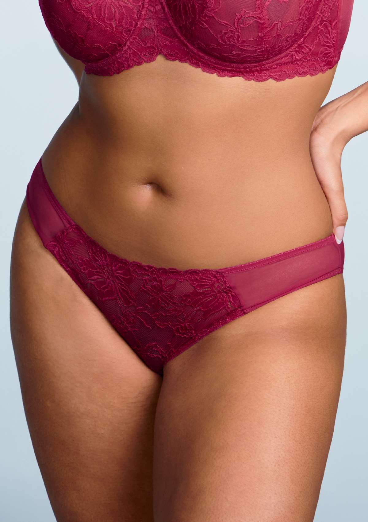 Pretty In Petals Red Lace Bikini Underwear - HSIA