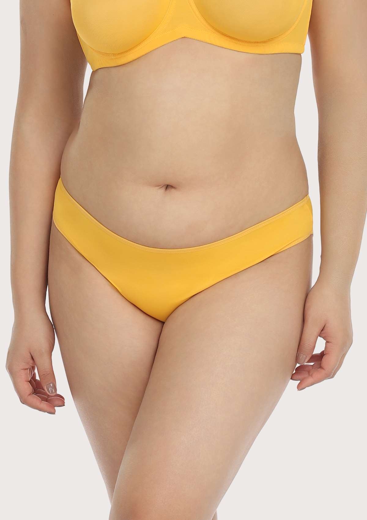 Billie Smooth Yellow Sheer Mesh Bikini Underwear - HSIA