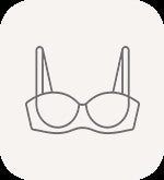Line drawing icon of HSIA balconette bra category