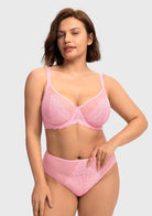 Mermaid Scales Lace Unlined Bra - HSIA