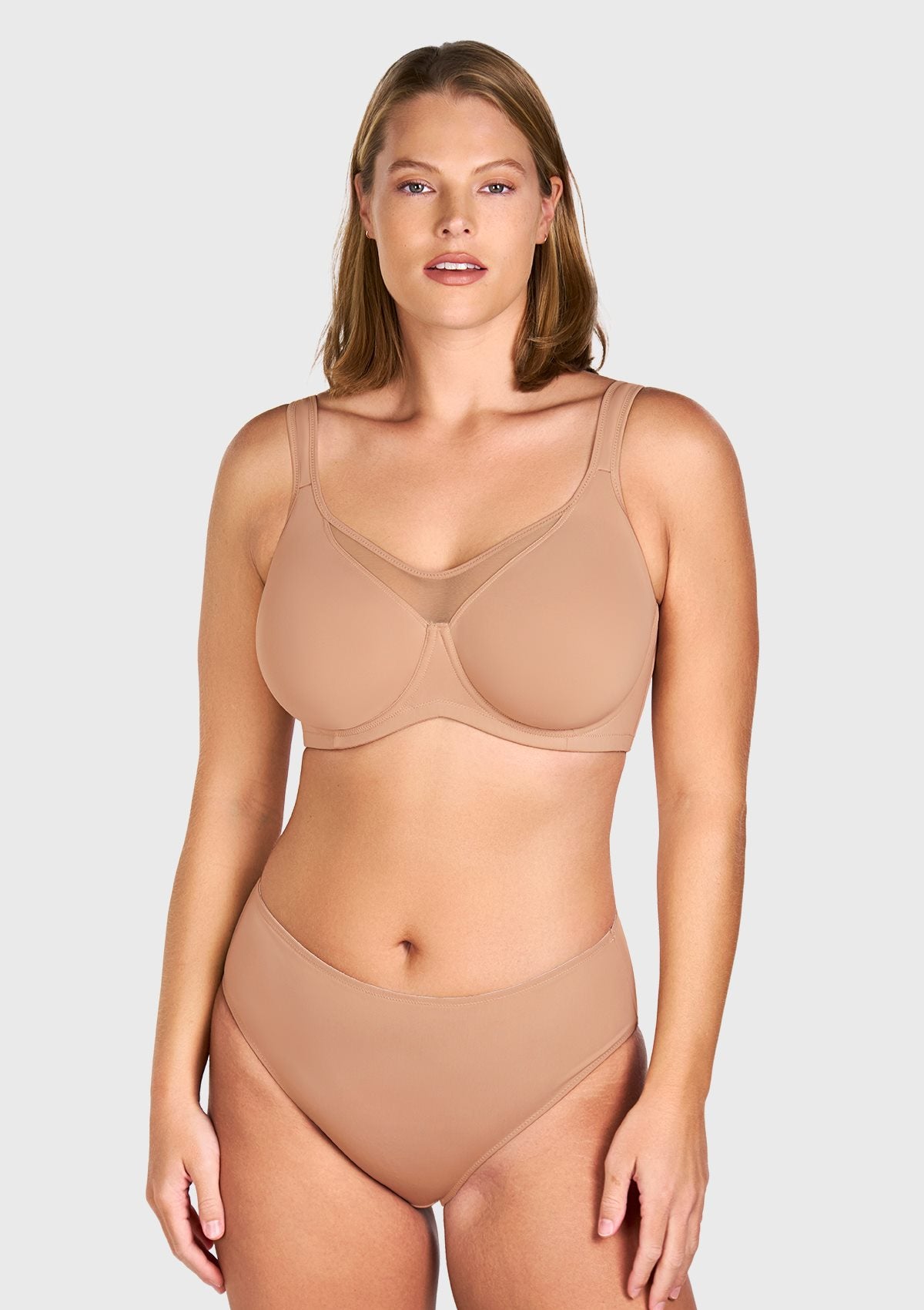 CoolComfort Smoothing Full Coverage Unlined Underwire Minimizer Bra - HSIA