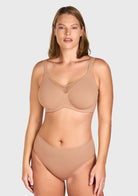CoolComfort Smoothing Full Coverage Unlined Underwire Minimizer Bra - HSIA